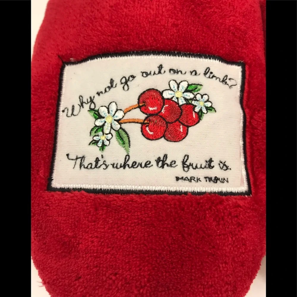 NWOT Fuzzy Red Slippers - Picture 15 of 15